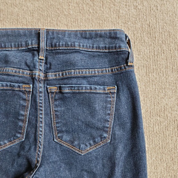 Old Navy Rockstar Mid Rise Jeans Womens Size 2 Blue Dark Wash Skinny Leg Stretch - Picture 6 of 6